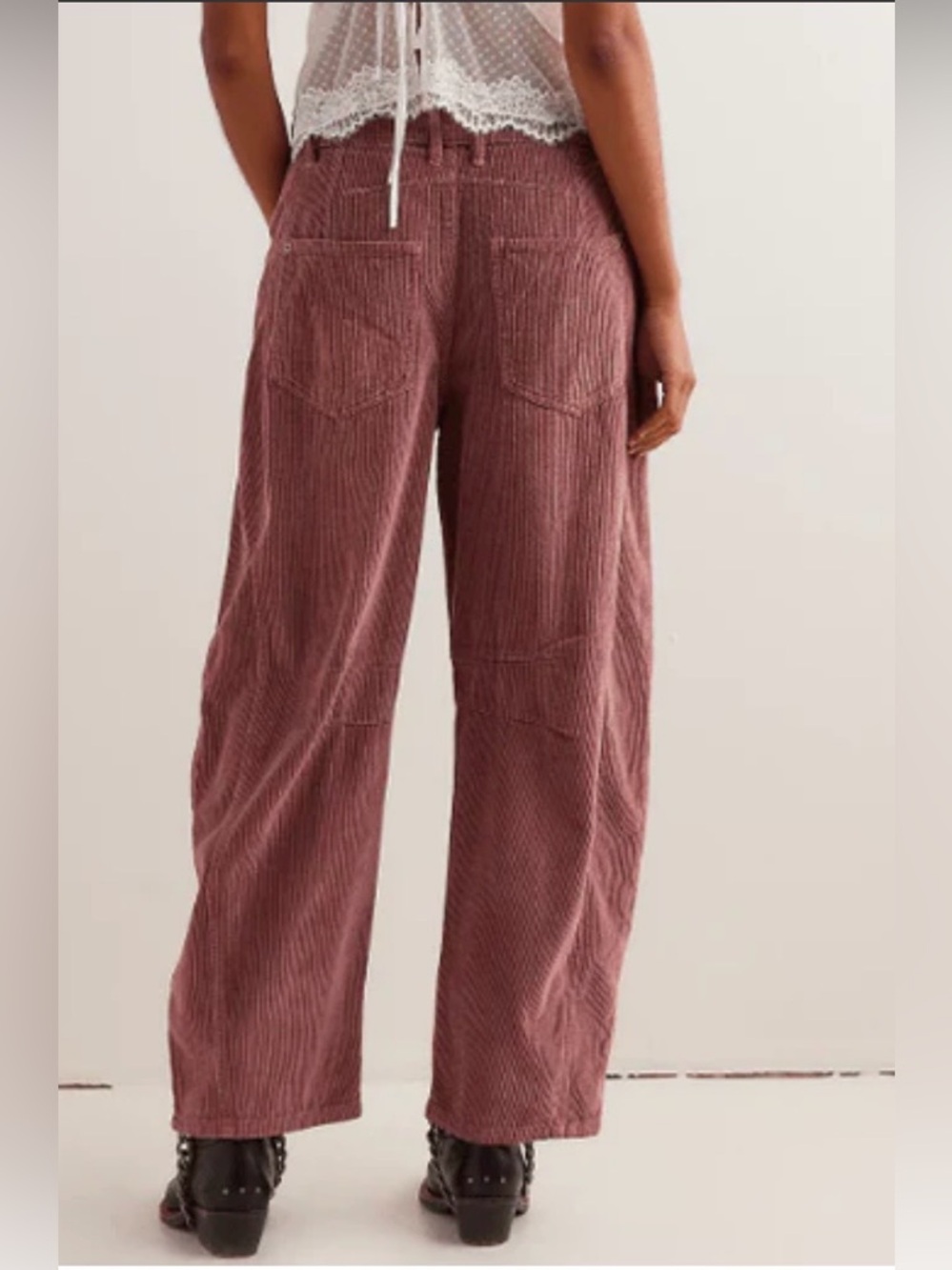 NWOT We The Free Good Luck Cord Barrel Jeans, size 27 - Picture 5 of 6